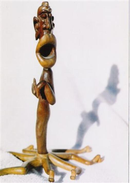 Hand-carved, functioning pipe